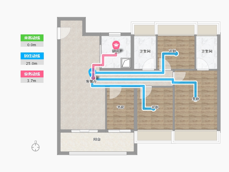 江苏省-南京市-玖华府-94.40-户型库-动静线