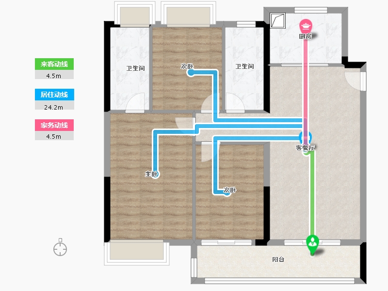 湖北省-武汉市-深业泰雲府-98.80-户型库-动静线