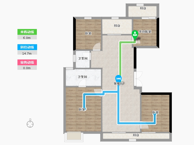 河南省-郑州市-北龙湖瑞府-102.94-户型库-动静线