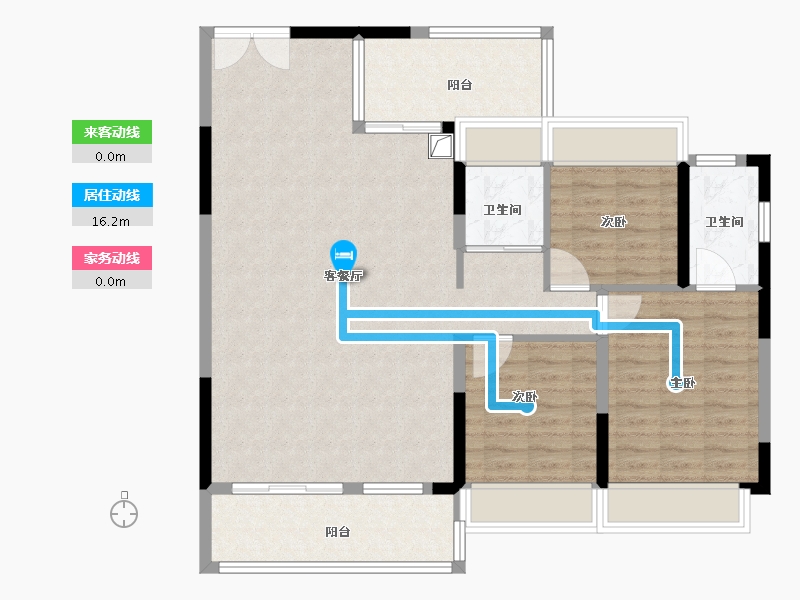 湖北省-孝感市-民邦·璞樾-105.60-户型库-动静线