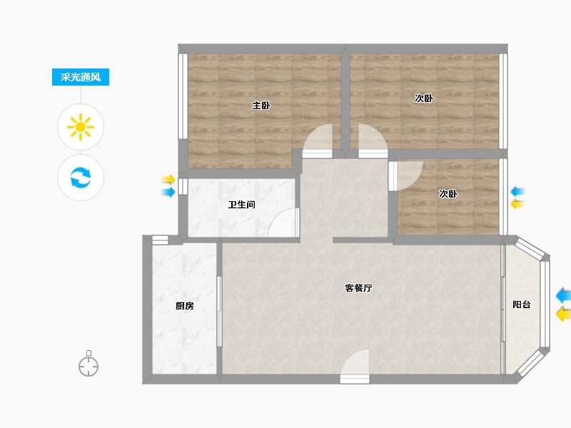 广东省-深圳市-宝龙苑-71.82-户型库-采光通风