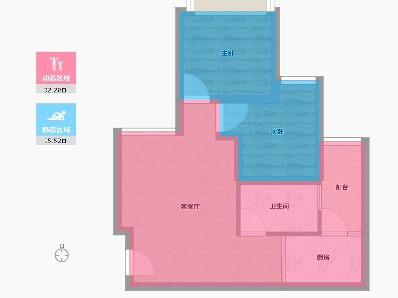 广东省-深圳市-金城华庭-41.67-户型库-动静分区