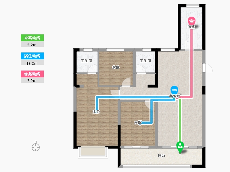 山东省-泰安市-光明智谷-104.80-户型库-动静线