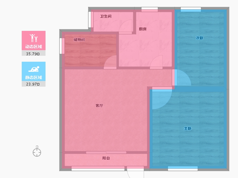 广东省-深圳市-聚宝综合楼-52.88-户型库-动静分区