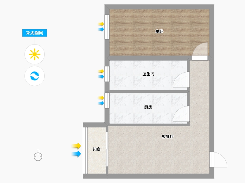 广东省-深圳市-东港印象-42.84-户型库-采光通风