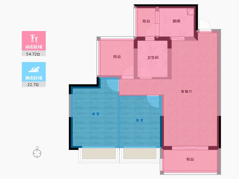 广东省-惠州市-茂基华亭-68.16-户型库-动静分区