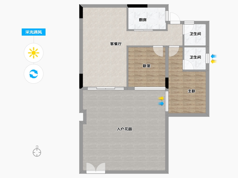 贵州省-毕节市-恒邦·百里春风-102.56-户型库-采光通风