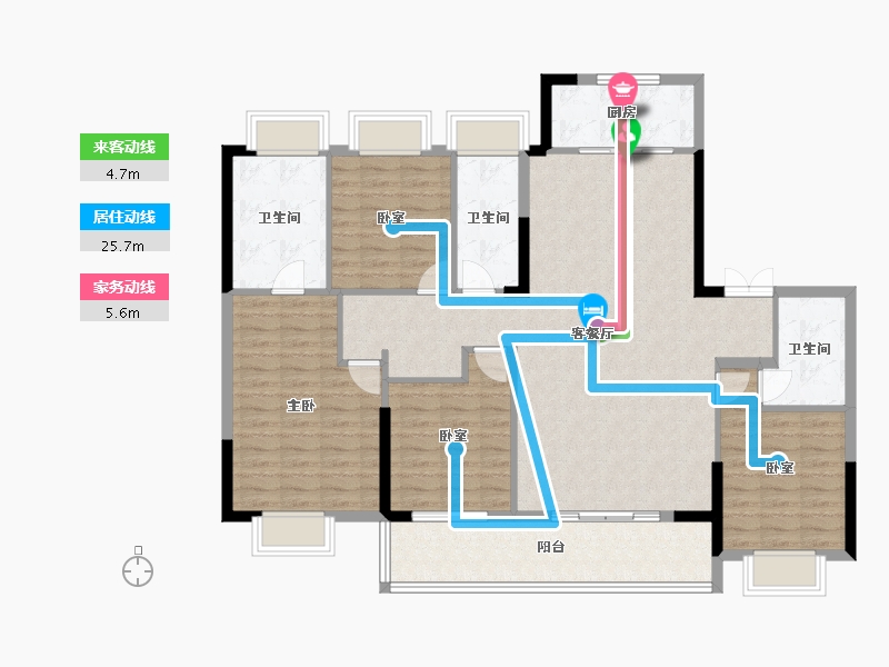 湖北省-武汉市-能建·长江华府-129.87-户型库-动静线