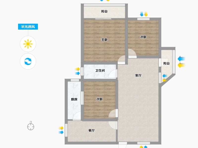 广东省-深圳市-华丽花园-89.56-户型库-采光通风