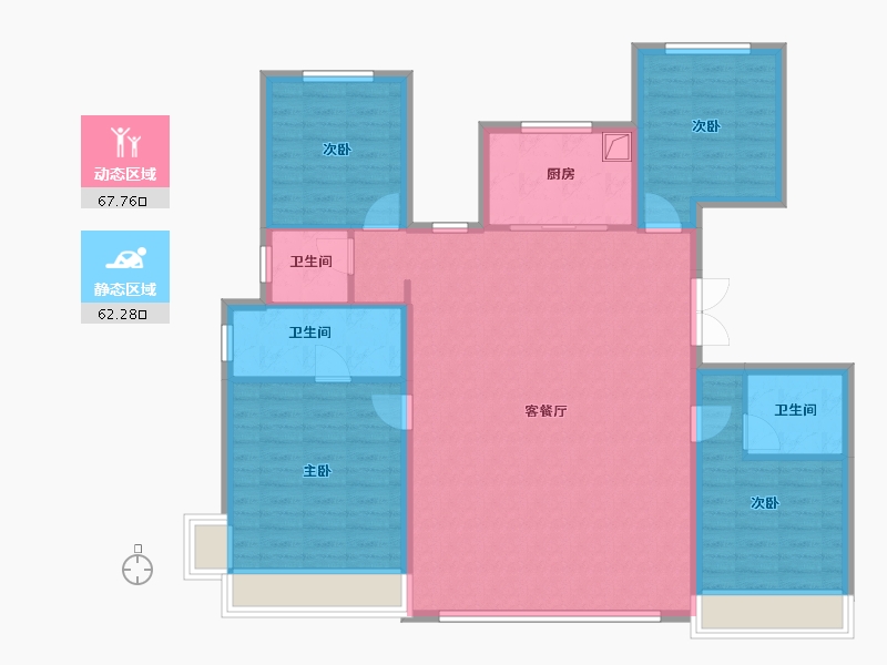 河北省-石家庄市-保利天珺-118.16-户型库-动静分区