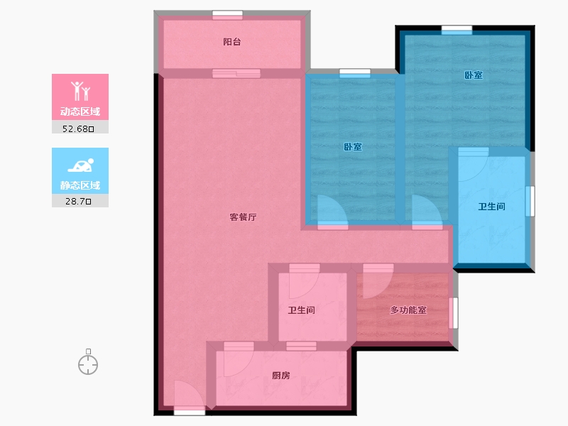 广东省-深圳市-桑泰龙樾-70.21-户型库-动静分区