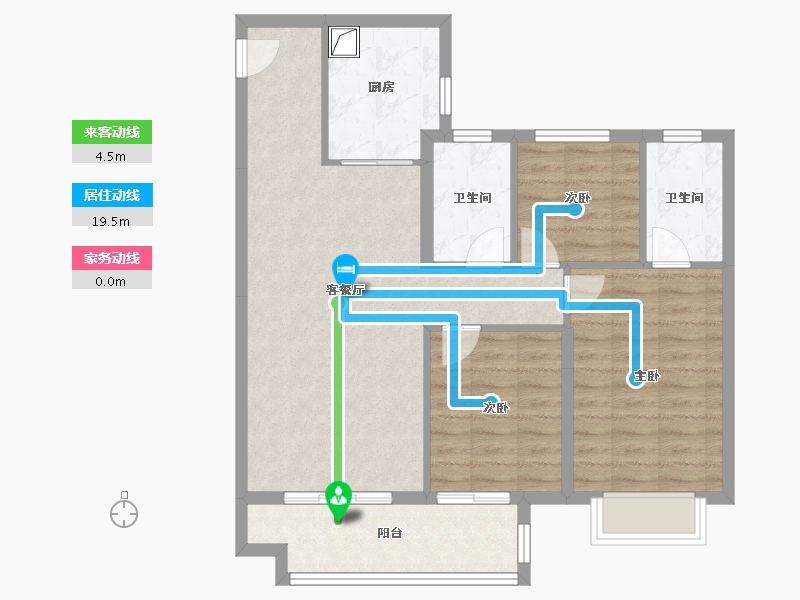 四川省-成都市-海伦堡玖悦府-84.76-户型库-动静线