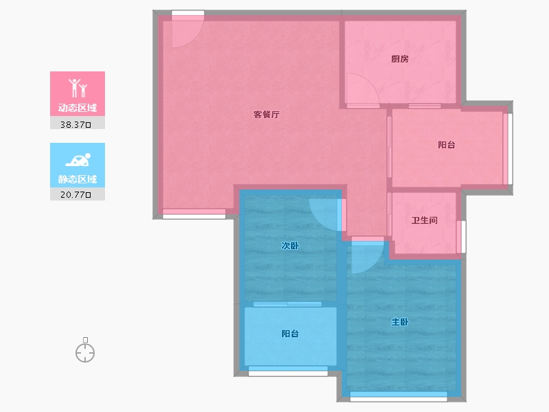 广东省-深圳市-东部翠海轩-52.32-户型库-动静分区