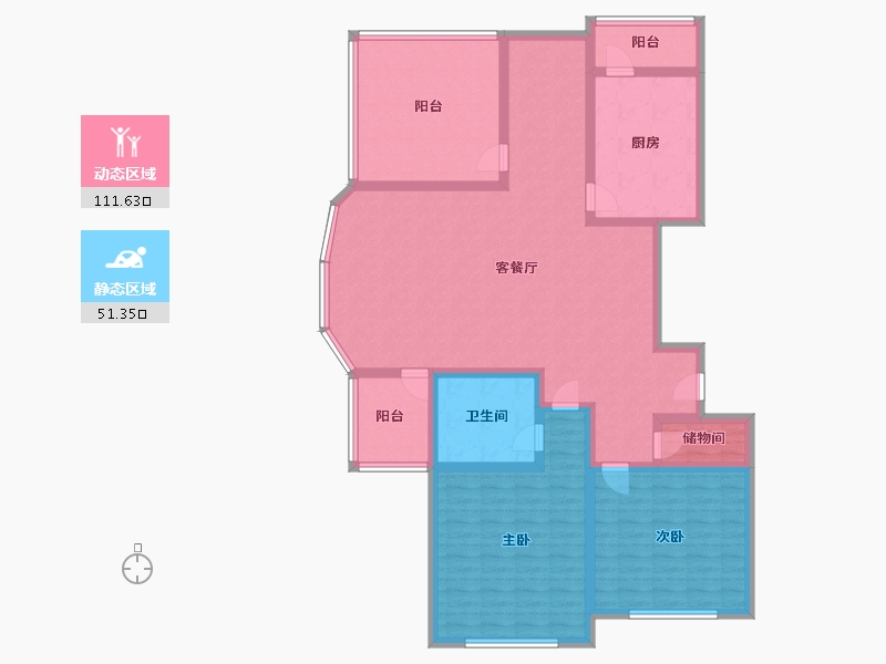 上海-上海市-爱法新城-146.73-户型库-动静分区