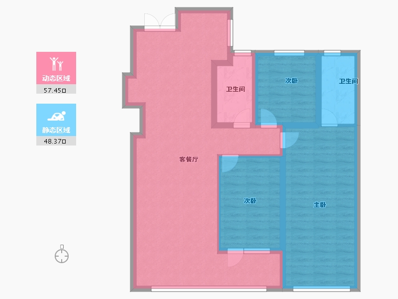 山东省-青岛市-海信·君悦-95.00-户型库-动静分区