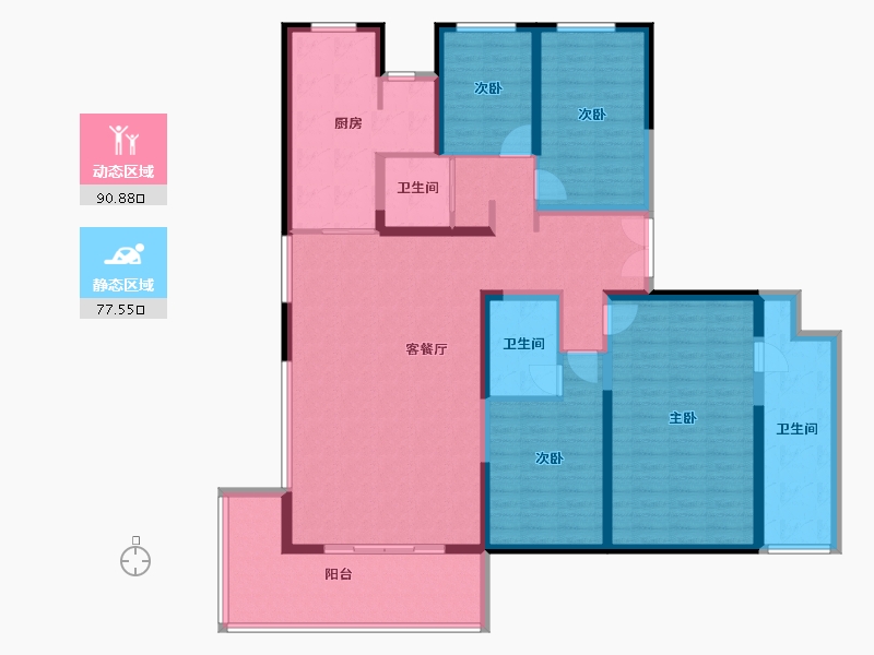 陕西省-西安市-高科丝路嘉境-151.12-户型库-动静分区