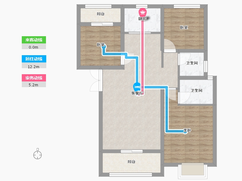 陕西省-宝鸡市-紫汀佳苑-79.14-户型库-动静线