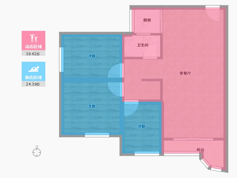 广东省-深圳市-翠榕花园-56.58-户型库-动静分区