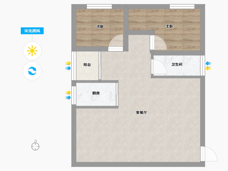 广东省-深圳市-城市东座-51.22-户型库-采光通风