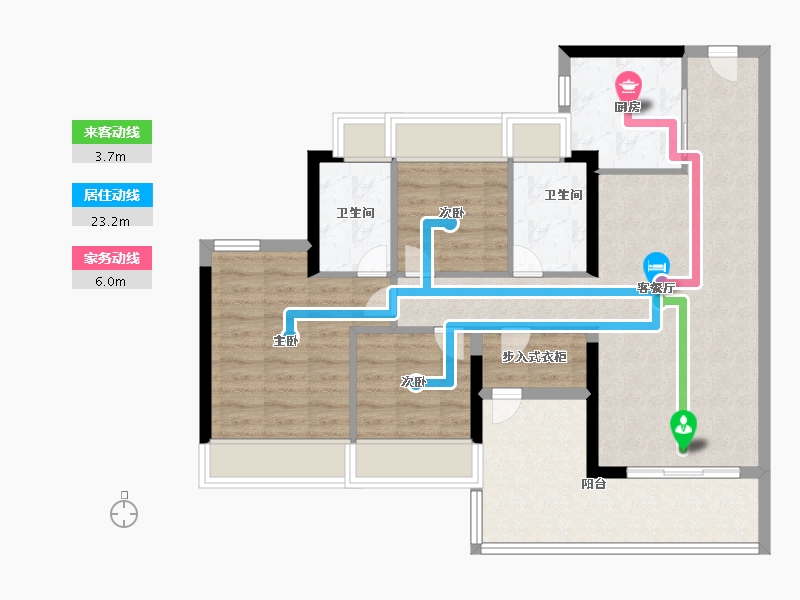 广东省-佛山市-东建明德城-85.99-户型库-动静线