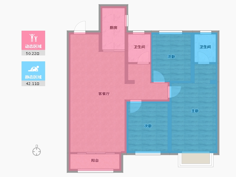 河北省-秦皇岛市-渤越天筑-82.19-户型库-动静分区