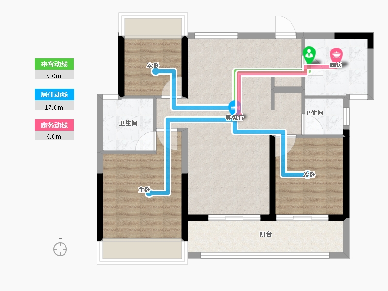 浙江省-绍兴市-HFC华发金融活力城-80.00-户型库-动静线