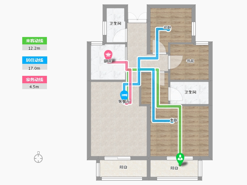 浙江省-杭州市-才泊嘉院（人才共有产权)-78.41-户型库-动静线