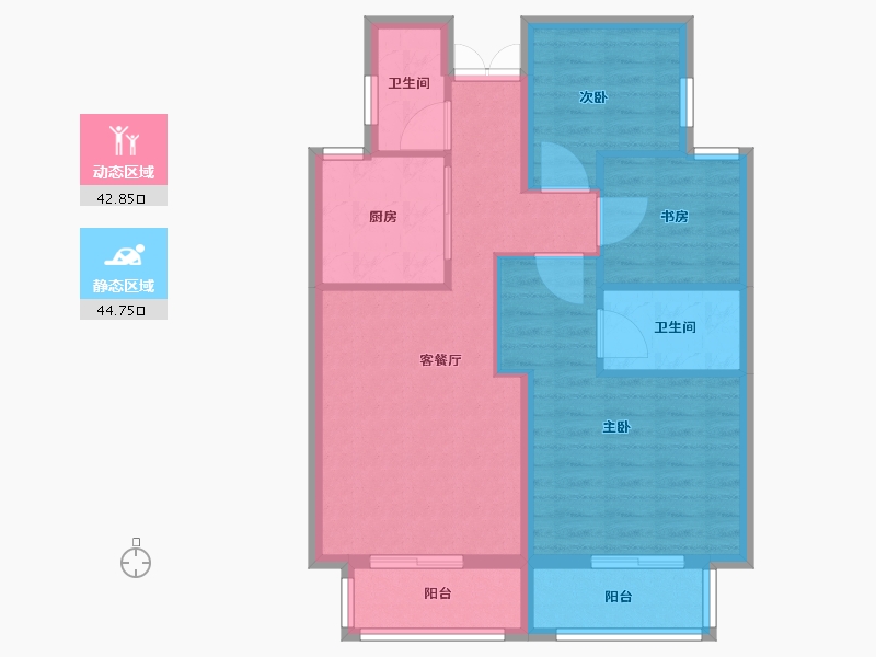 浙江省-杭州市-才泊嘉院（人才共有产权)-78.41-户型库-动静分区