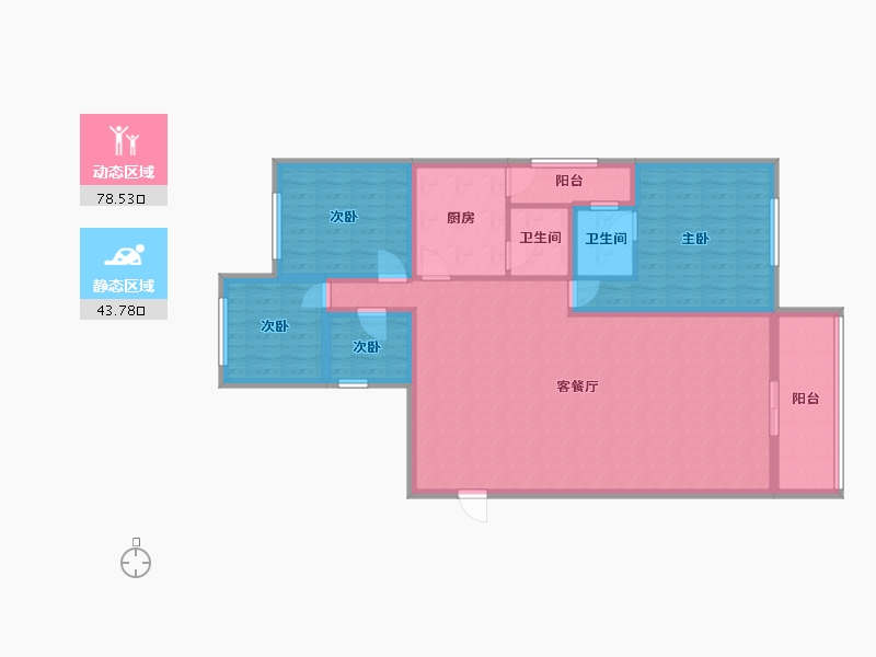 广东省-深圳市-鹏兴花园(三期)-109.58-户型库-动静分区