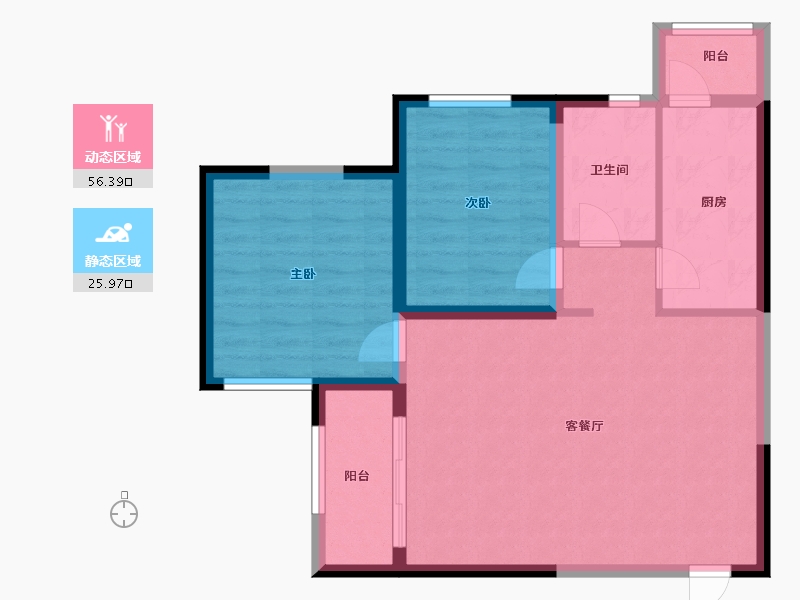 青海省-西宁市-中交·长盈华府-74.01-户型库-动静分区