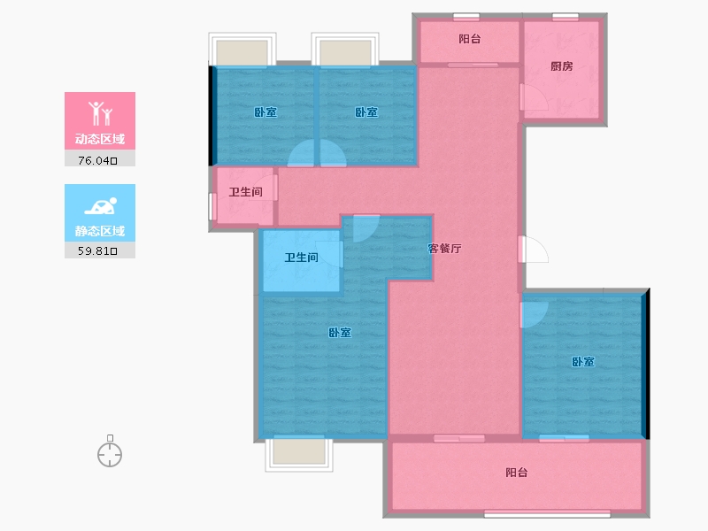 湖北省-武汉市-城南华府书香御景-123.96-户型库-动静分区