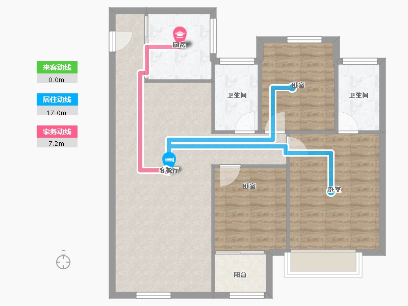 山东省-济南市-骏茂天悦-88.67-户型库-动静线