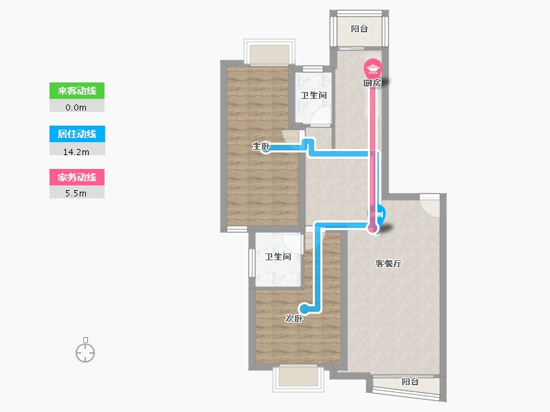 广东省-深圳市-百仕达花园(一期)-79.82-户型库-动静线