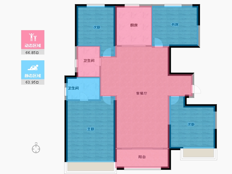 甘肃省-兰州市-中海铂悦府-119.00-户型库-动静分区