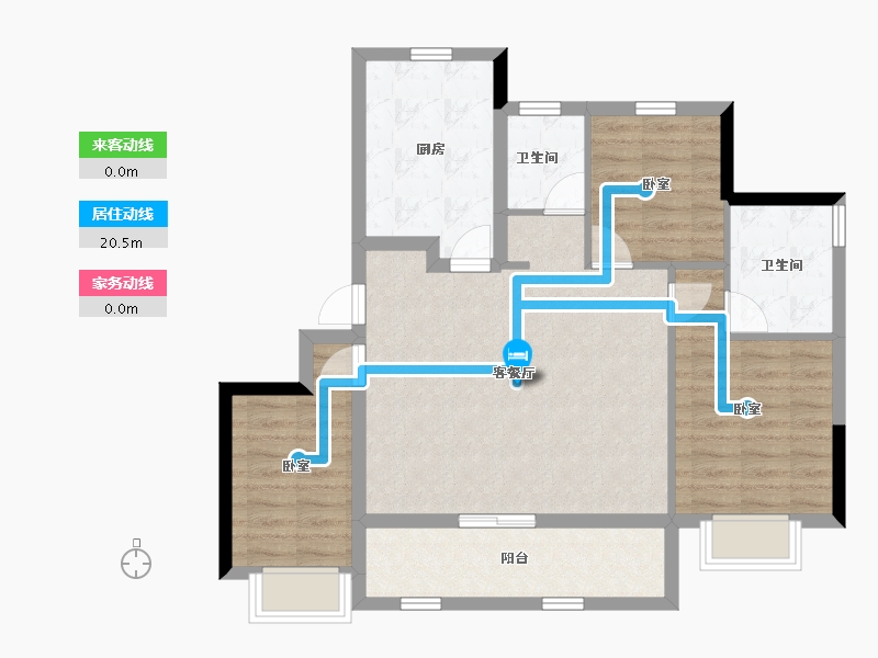 浙江省-宁波市-悦东上境府-84.35-户型库-动静线