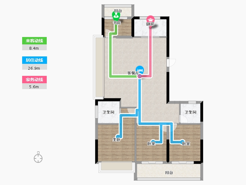 浙江省-温州市-新城旭辉未来海岸-111.20-户型库-动静线