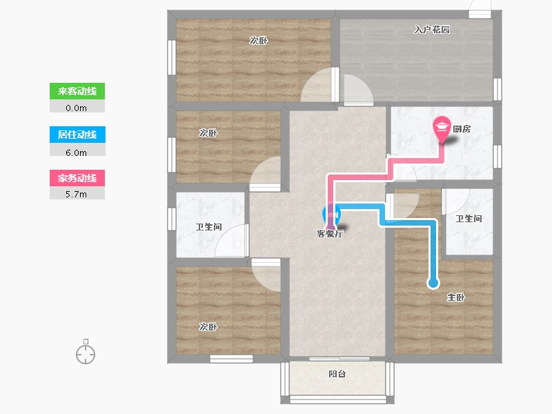 广东省-深圳市-幸福海-88.00-户型库-动静线