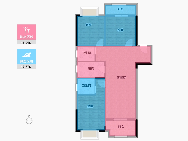 江西省-南昌市-绿都观澜府云镜-80.80-户型库-动静分区