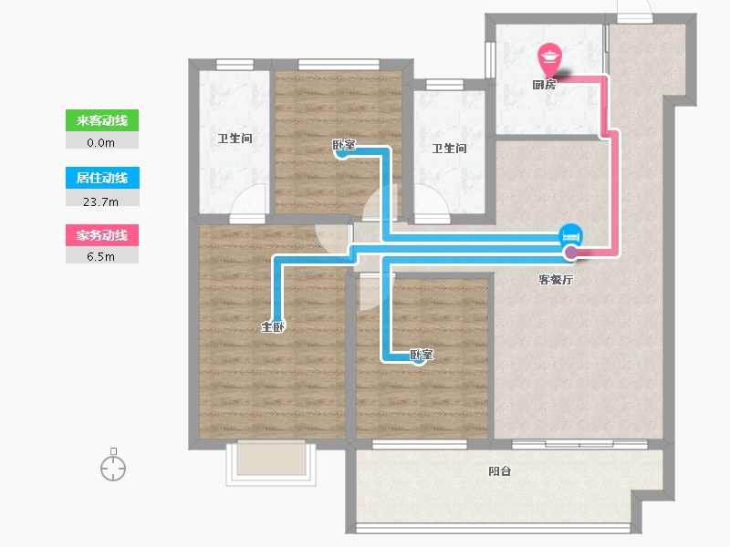 陕西省-咸阳市-生益·金华1号-102.80-户型库-动静线