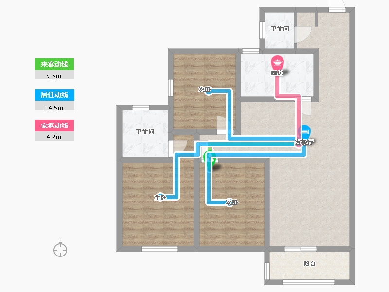 陕西省-宝鸡市-鸿德·凤仪国际-97.61-户型库-动静线