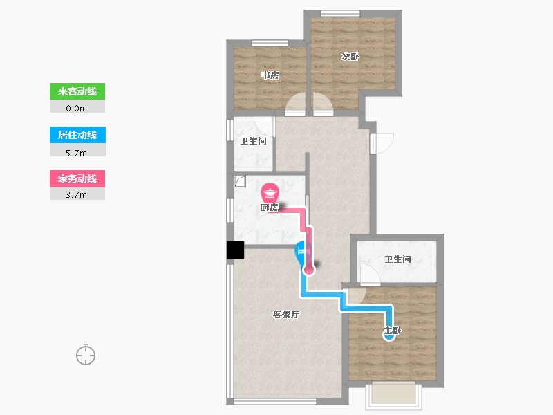 北京-北京市-玺悦朝阳-82.40-户型库-动静线