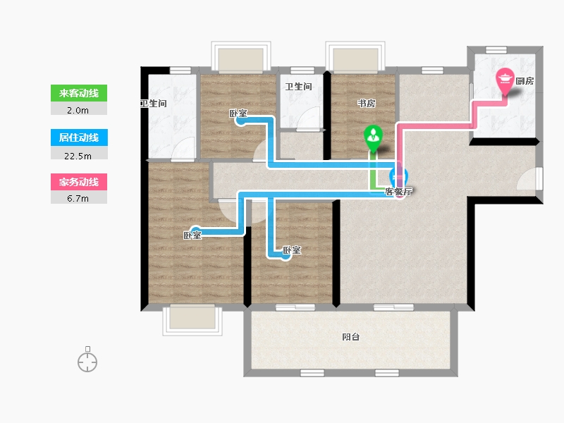 福建省-泉州市-城建水墨江澜-101.43-户型库-动静线