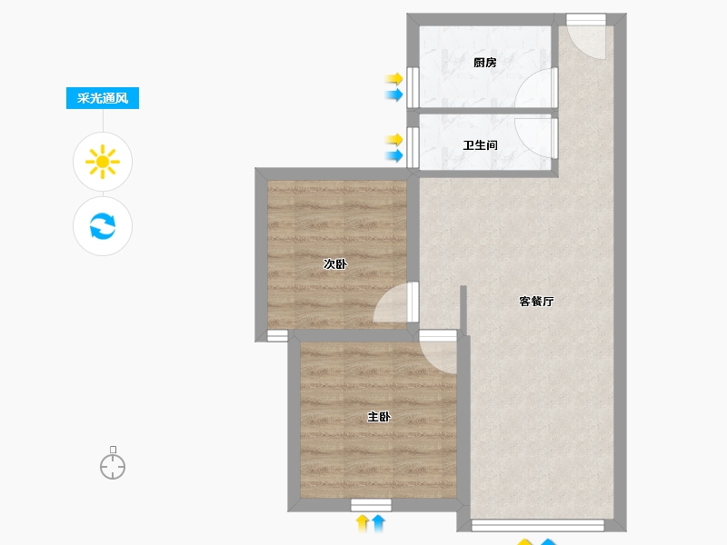 广东省-深圳市-景贝村(A区)-51.44-户型库-采光通风