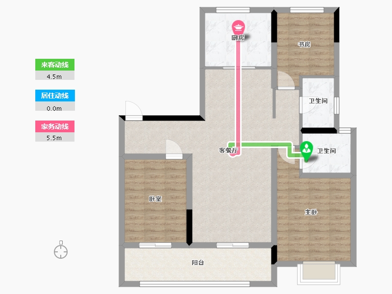 甘肃省-庆阳市-正德铭苑-98.03-户型库-动静线