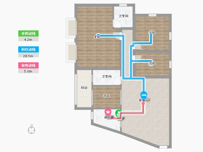 广东省-深圳市-畔山花园-103.33-户型库-动静线