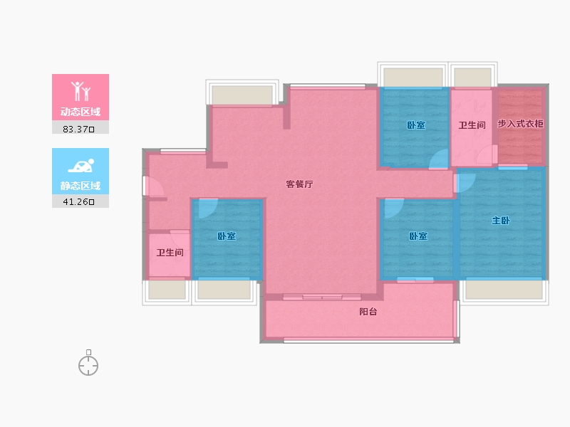 广东省-东莞市-万科中天·世纪水岸-112.00-户型库-动静分区