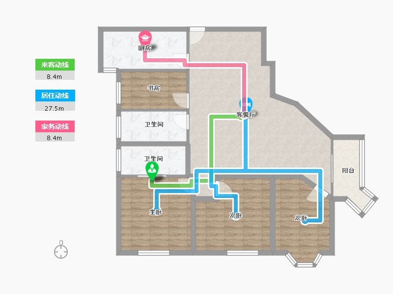 广东省-深圳市-中山花园大厦-109.17-户型库-动静线