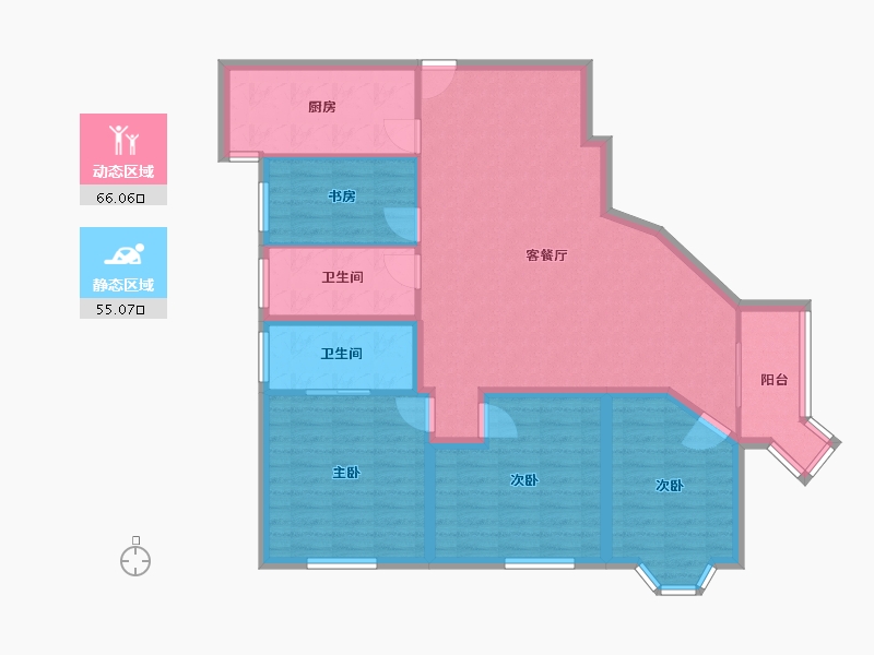 广东省-深圳市-中山花园大厦-109.17-户型库-动静分区