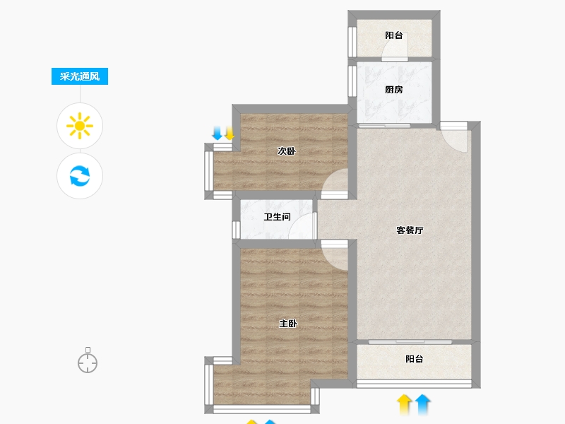 广东省-深圳市-理想家园-58.59-户型库-采光通风