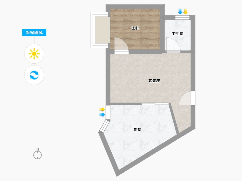 广东省-深圳市-君逸华府（百仕达三期）-32.87-户型库-采光通风